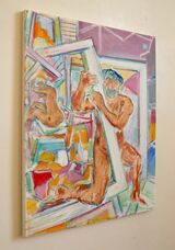 KBahar2019-2021 - Artist & Model @ANGLE- 20x16x0.75 - OilPenclCan - 1 LB =IMG 1040~PvExyTmCt~Cp1