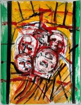 © Kourosh Bahar | 7/22/20 #4, 2020, acrylic & pastel / paper, 14x11"