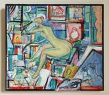 © Kourosh Bahar | muse, 2012-201 / 2022-2023, oil/wood, 11x12.5" by 1/2" thickness