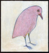 © Kourosh Bahar | Claudia, 2002, acrylic+pencil+paper / wood, 7.5 x 7"