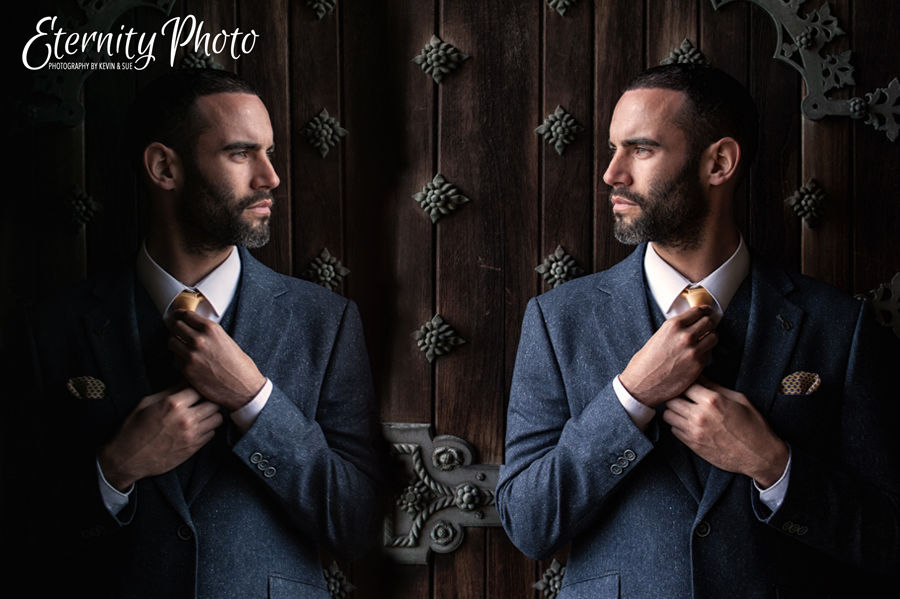 Wedding groom preparation photograph by West Yorkshire photographer