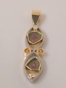 Double Watermelon Tourmaline Pendant