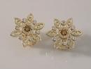 Earrings with Cognac & White Diamonds