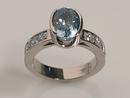 Aquamarine Ring with Cup Setting