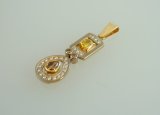 Diamond Pendant - yellow & champagne Diamonds