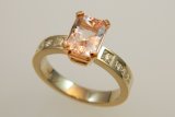Morganite & Diamond Gold Ring