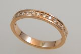 Narrow Diamond Gold Band
