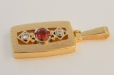 Orange & Red Sapphire Pendant