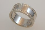 Palladium Band with Pavé Set Diamonds