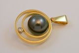 Tahitian Pearl Pendant with Diamond