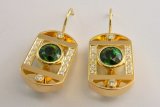 Tourmaline & Diamond Earrings