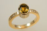 Tourmaline & Diamond Ring in 14K Gold