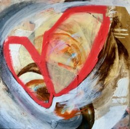 'Untitled' Oil and Acrylic on Board 50x4x50cm