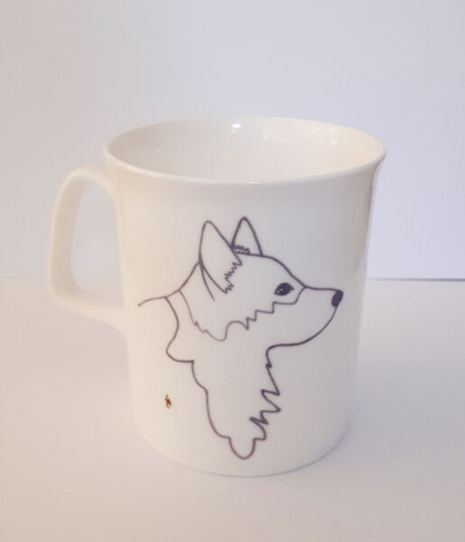 Corgi silhouette mug