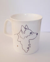 Corgi silhouette mug