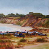 'Boats on Pakefield Beach'