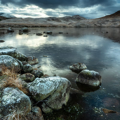 Frozen Lochan na h-Achlaise, Rannoch Moor