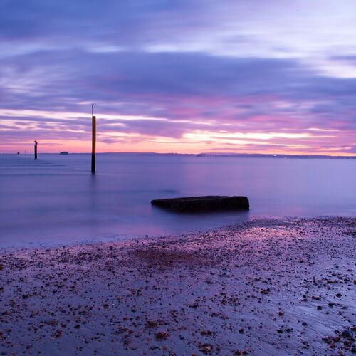 The Blocks at Southsea on a winters evening