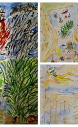 Illustrations for poems written for Stronger Shores, seagrass project,  Northumberland