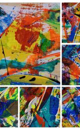 Details from 'In a Whirl' large canvas shown at Studio Trail