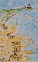 What Goes Around Comes Around 2 . WW2 tank traps exposed by storm. Names of Privates Reynold and Wilson inscribed