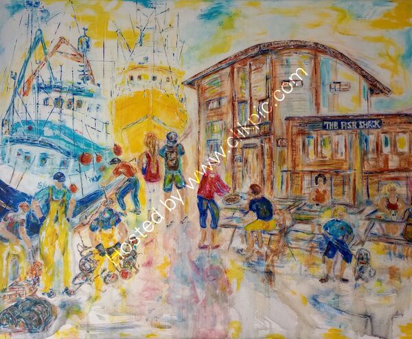 The Price of Fish -,Amble Harbour. Selected for Amble Open exhibition