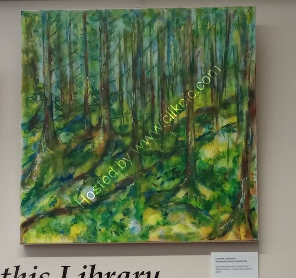 Spring coming to Skipper Woods. Part of Primavera exhibition at Rothesay library