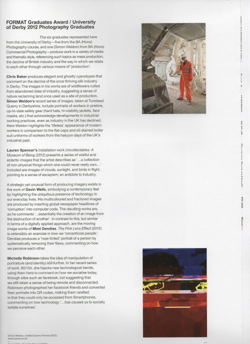 Page from Format Festival 2013 catalogue featuring "Uncollectables"