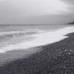 Roccalumera beach at dusk