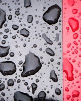 Rain on car bonnet