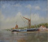 Barge Moorings – River Orwell 14” x 16”