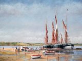 Barge Moorings – River Orwell: 12” x 16”