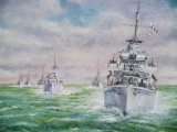 Destroyers- in - Line: 19" x 24"