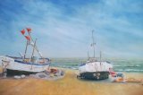 Southwold Beach - Fishing Boats: 20" x 36"