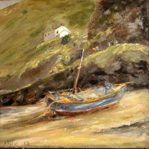 A SMALL CORNISH FISHING BOAT