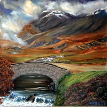 A MOUNTAIN BRIDGE,SCOTLAND