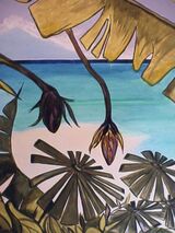 Tropical Theme Swimming Pool Mural