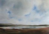 Marshland, clouds parting