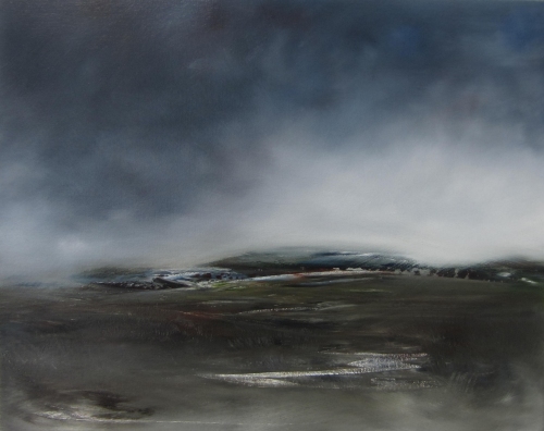 Moorland, rain-washed