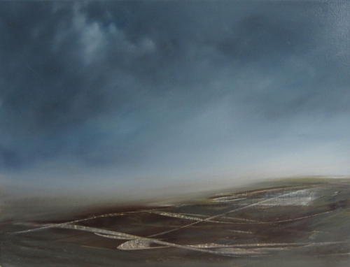 Dark divided hill