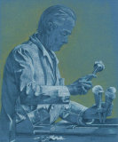 Ice cream seller - a portrait in colour pencil