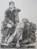 Man and Boy - portrait in graphite pencil