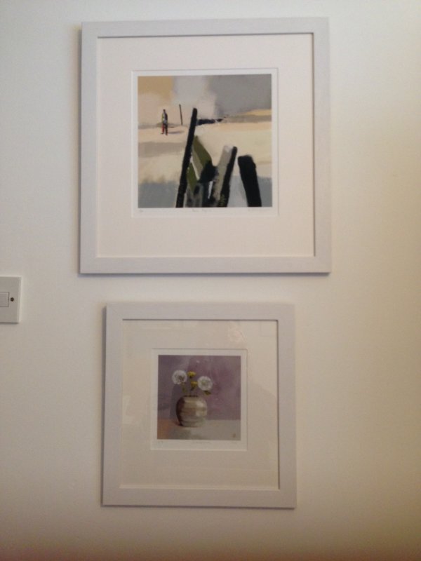 Lone Figure (£160) and Dandelions (£95) FRAMED