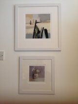 Lone Figure (£160) and Dandelions (£95) FRAMED
