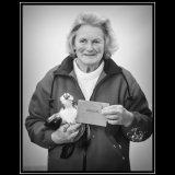 Barbra Phillips - Here holding her first place winning Silver Quail, in this show Barbra has also picked up seven other firsts, 4 seconds and three third places! Barbra also won awards for her eggs.