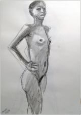 'Andrea' - graphite & wash