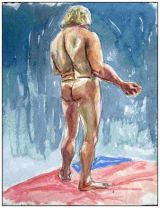 'Dave back' - watercolour