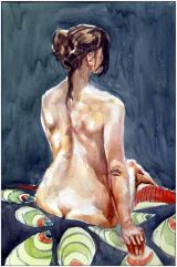 'Florence, back view' - watercolour