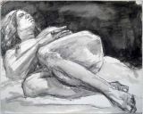 'Maria lying' - graphite & wash