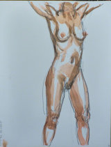 'Sisetta-28' - Gouache